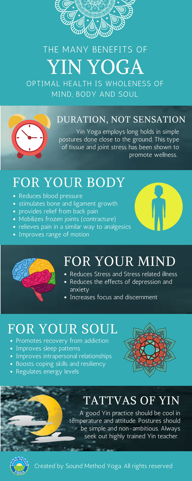Benefits of Yin Yoga Infographic