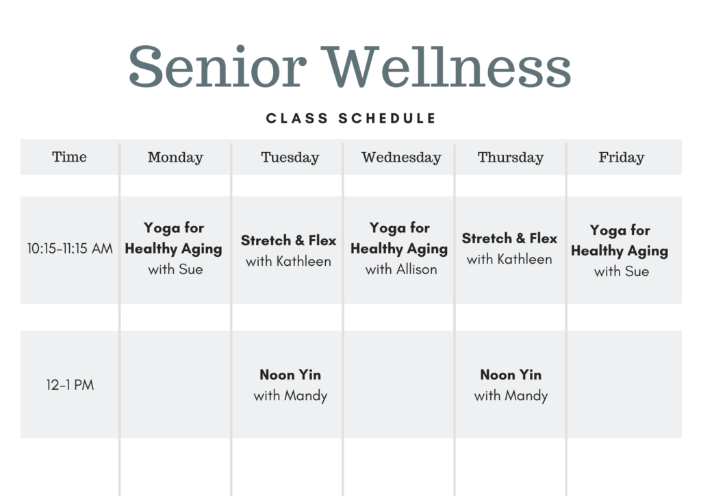 Senior Wellness Class Schedule2023 1024x724, Sound Method Yoga